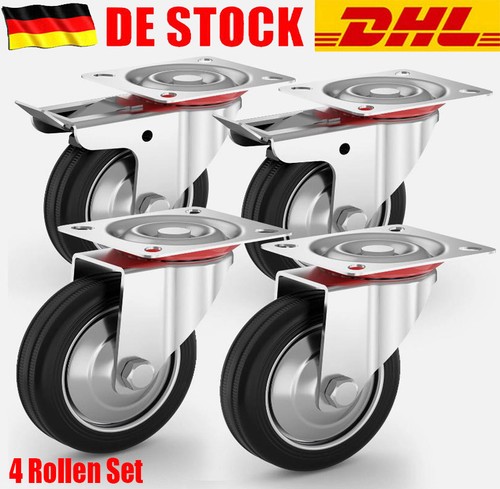4er set schwerlastrollen - set, mit
