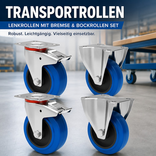 Transportrollen blue wheels - transportrollen,
